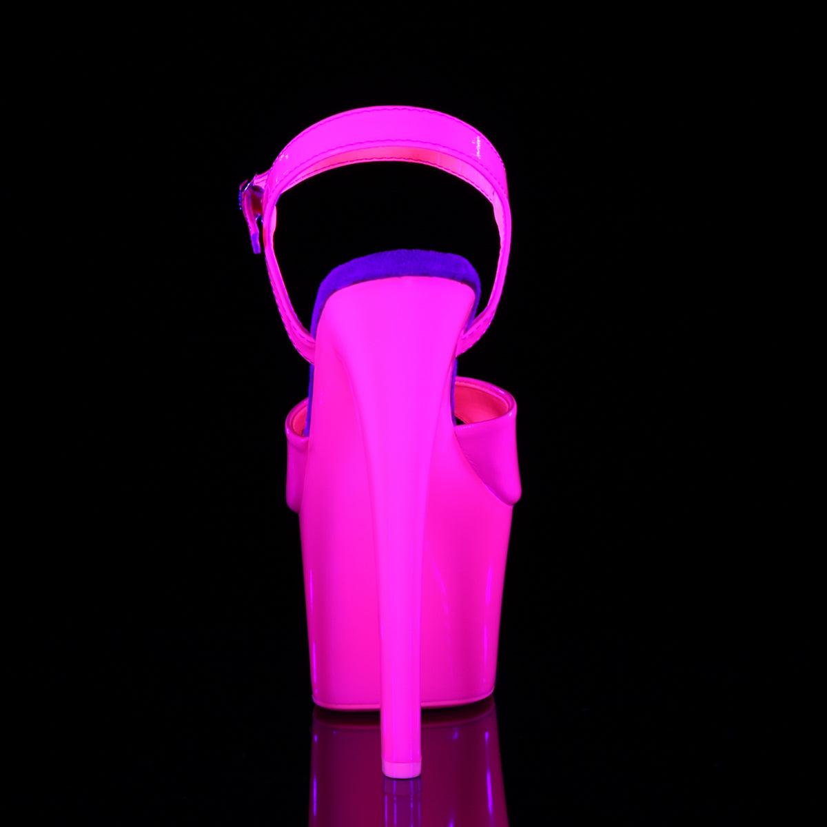 Pleaser Womens Sandals SKY-309UV Neon H. Pink/H. Pink