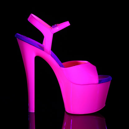 Pleaser Womens Sandals SKY-309UV Neon H. Pink/H. Pink
