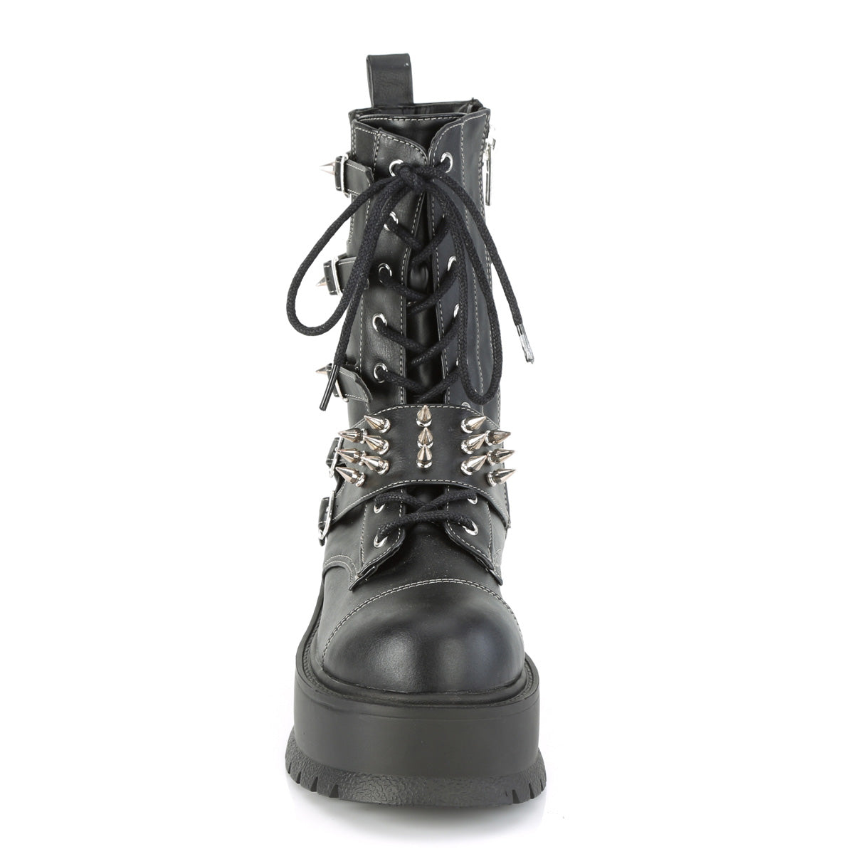 DemoniaCult Womens Boots SLACKER-165 Blk Vegan Leather