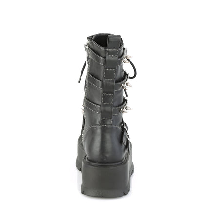 DemoniaCult Womens Boots SLACKER-165 Blk Vegan Leather