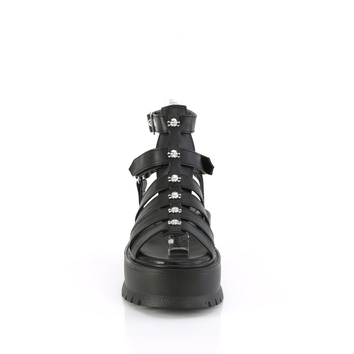 DemoniaCult  Sandals SLACKER-18 Blk Vegan Leather