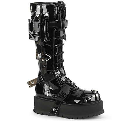 DemoniaCult Womens Boots SLACKER-260 Blk Pat