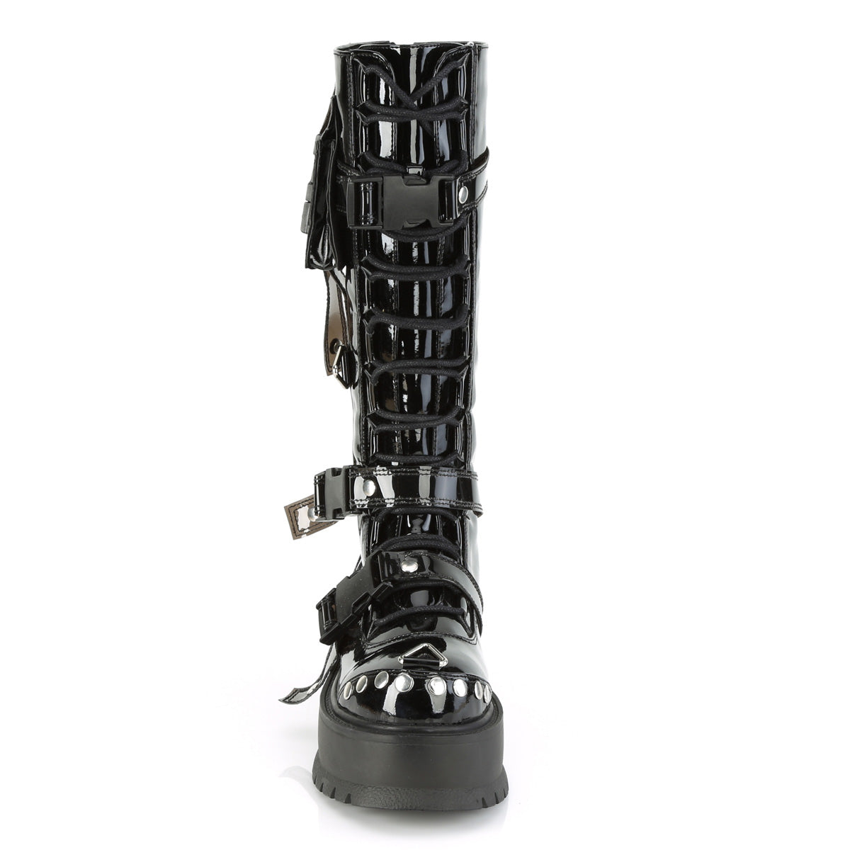 DemoniaCult Womens Boots SLACKER-260 Blk Pat