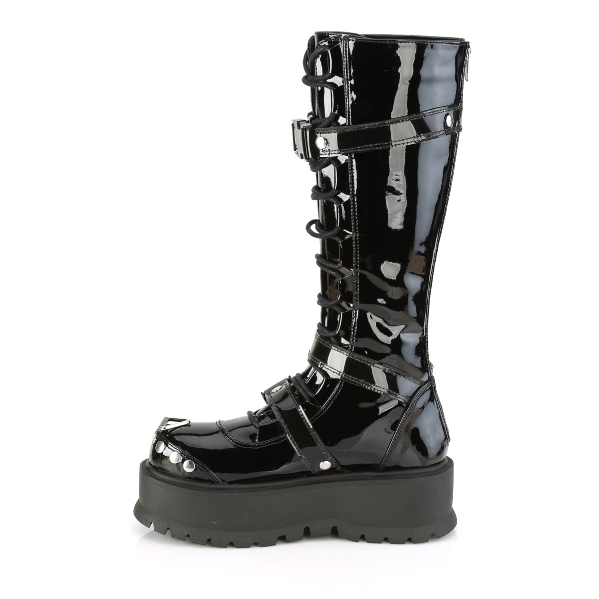 DemoniaCult Womens Boots SLACKER-260 Blk Pat