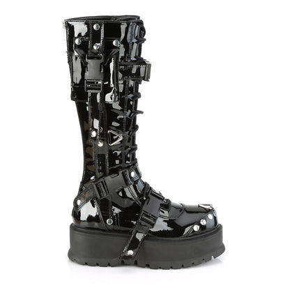 DemoniaCult Womens Boots SLACKER-260 Blk Pat