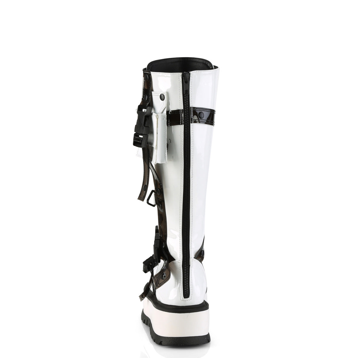 DemoniaCult Womens Boots SLACKER-260 Wht Pat