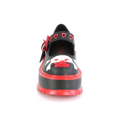DemoniaCult  Pumps SLACKER-27 Blk Vegan Leather