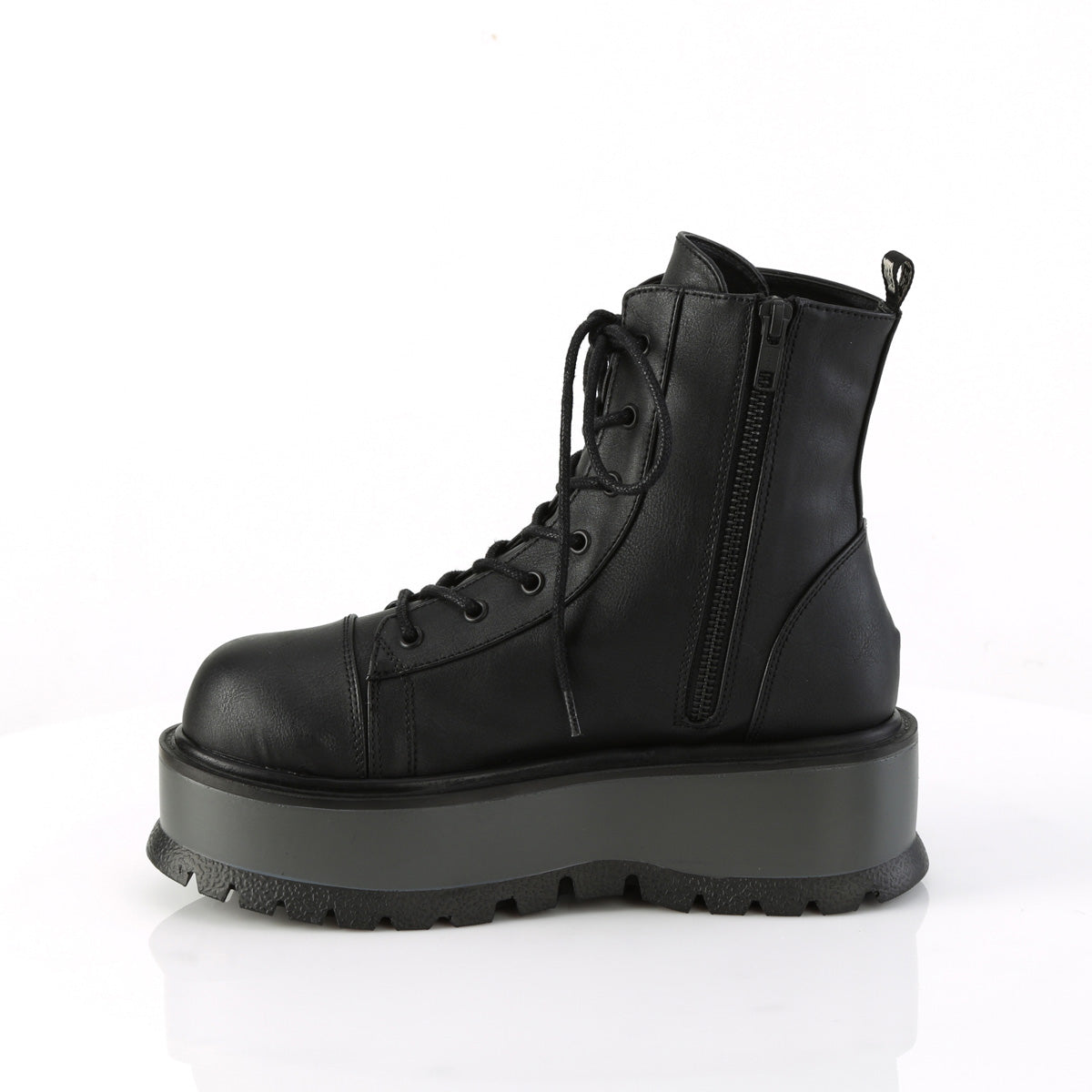 DemoniaCult  Ankle Boots SLACKER-55 Blk Vegan Leather