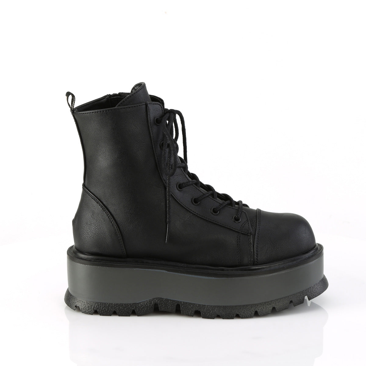 DemoniaCult  Ankle Boots SLACKER-55 Blk Vegan Leather