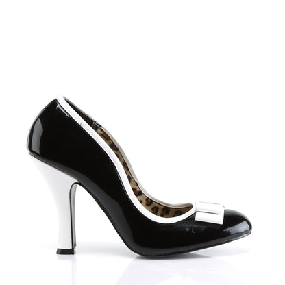 Pin Up Couture Womens Pumps SMITTEN-01 Blk-Wht Pat