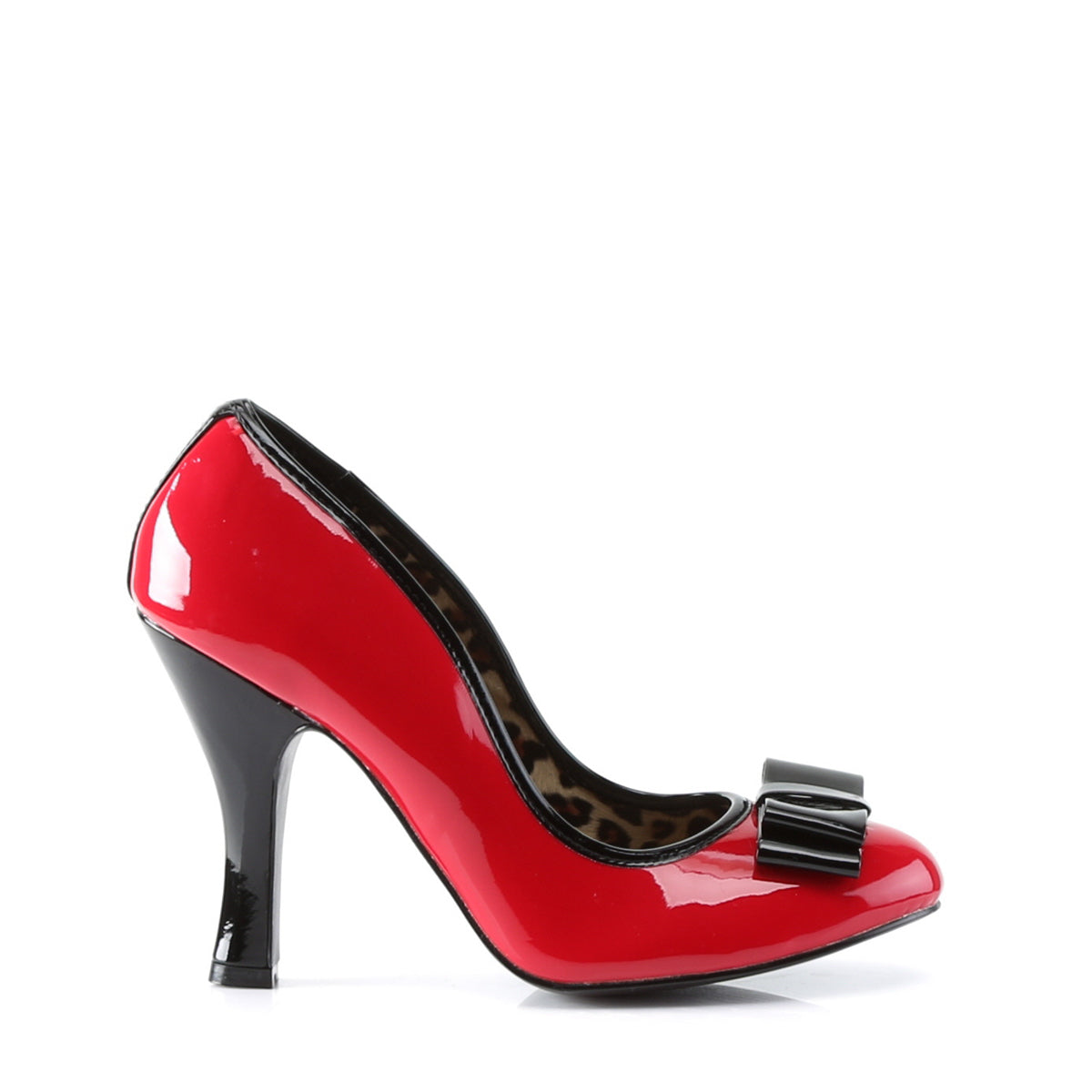 Pin Up Couture Womens Pumps SMITTEN-01 Red-Blk Pat