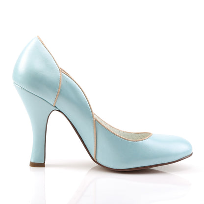 Pin Up Couture Womens Pumps SMITTEN-04 B. Blue Faux Leather