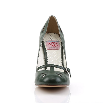 Pin Up Couture Womens Pumps SMITTEN-20 Forest Green Faux Leather