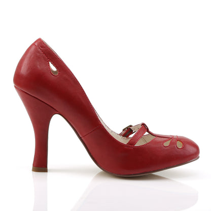 Pin Up Couture Womens Pumps SMITTEN-20 Red Faux Leather