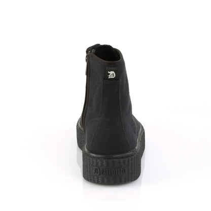 DemoniaCult Mens Ankle Boots SNEEKER-201 Blk Canvas