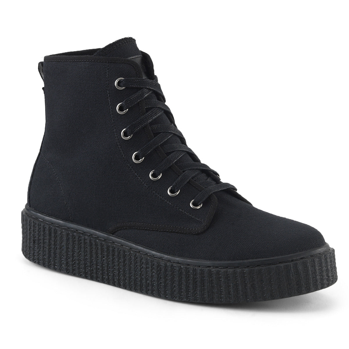 DemoniaCult Mens Ankle Boots SNEEKER-201 Blk Canvas