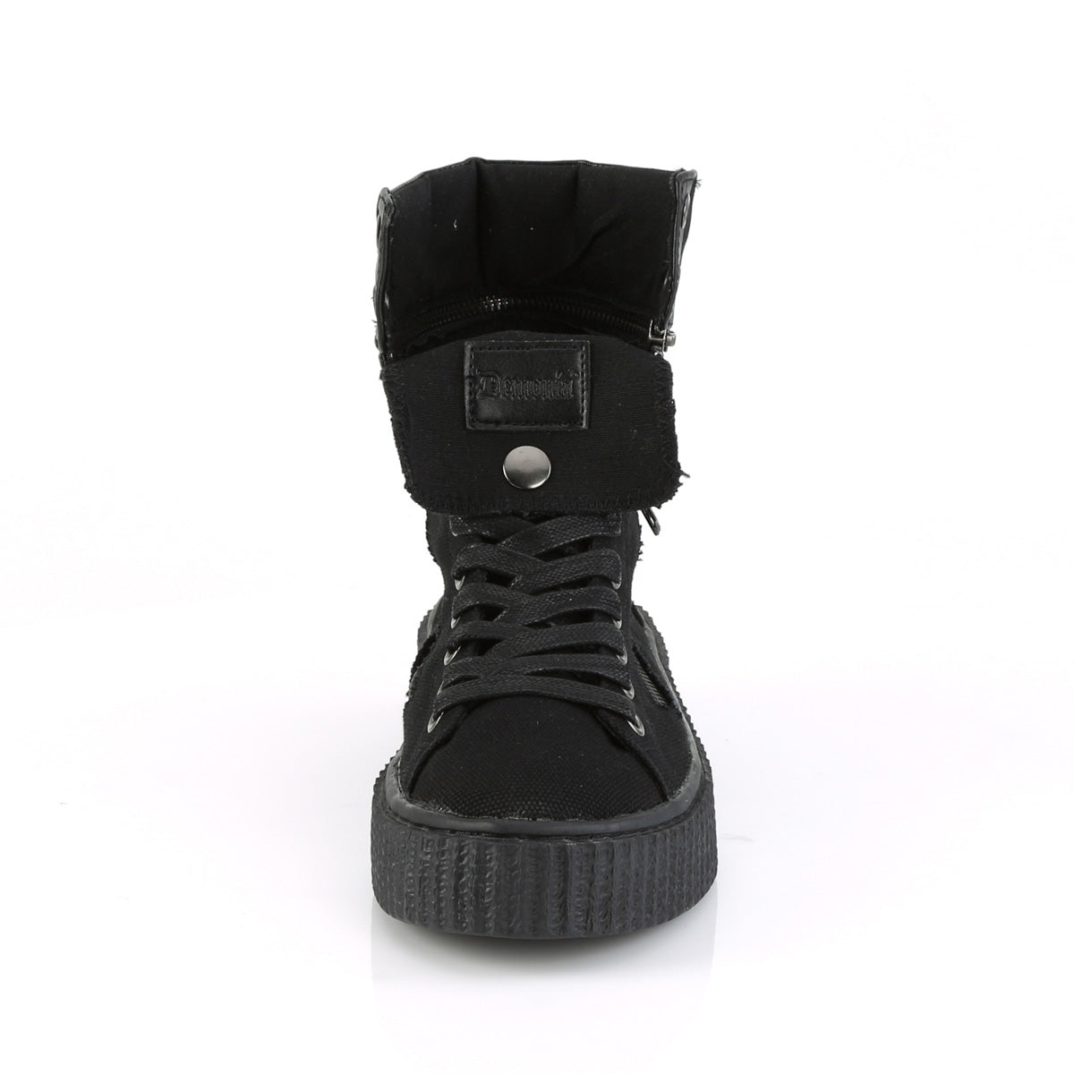DemoniaCult Mens Ankle Boots SNEEKER-270 Blk Canvas