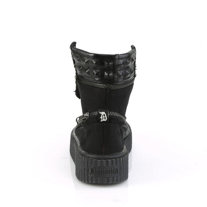 DemoniaCult Mens Ankle Boots SNEEKER-270 Blk Canvas