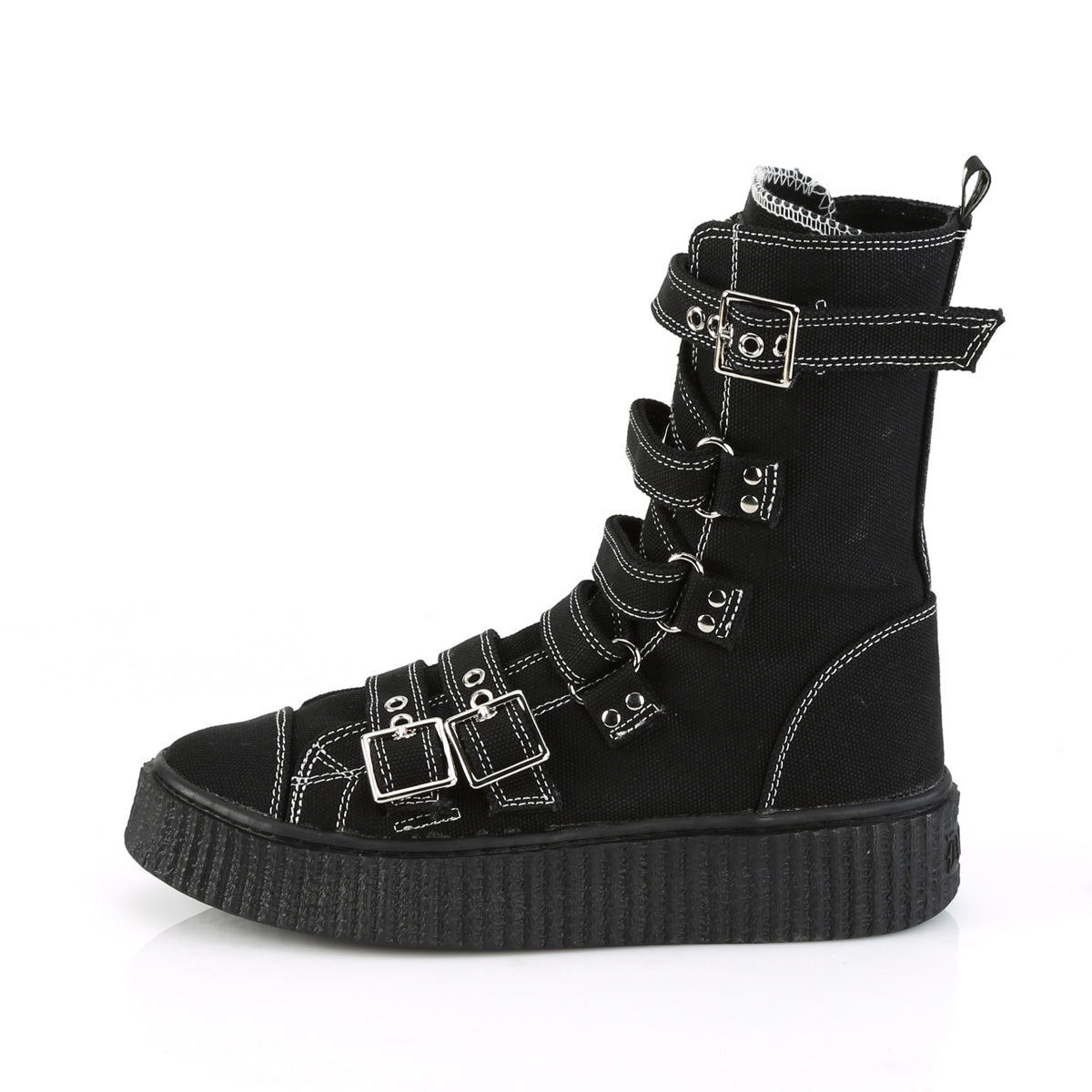 DemoniaCult Mens Ankle Boots SNEEKER-318 Blk Canvas