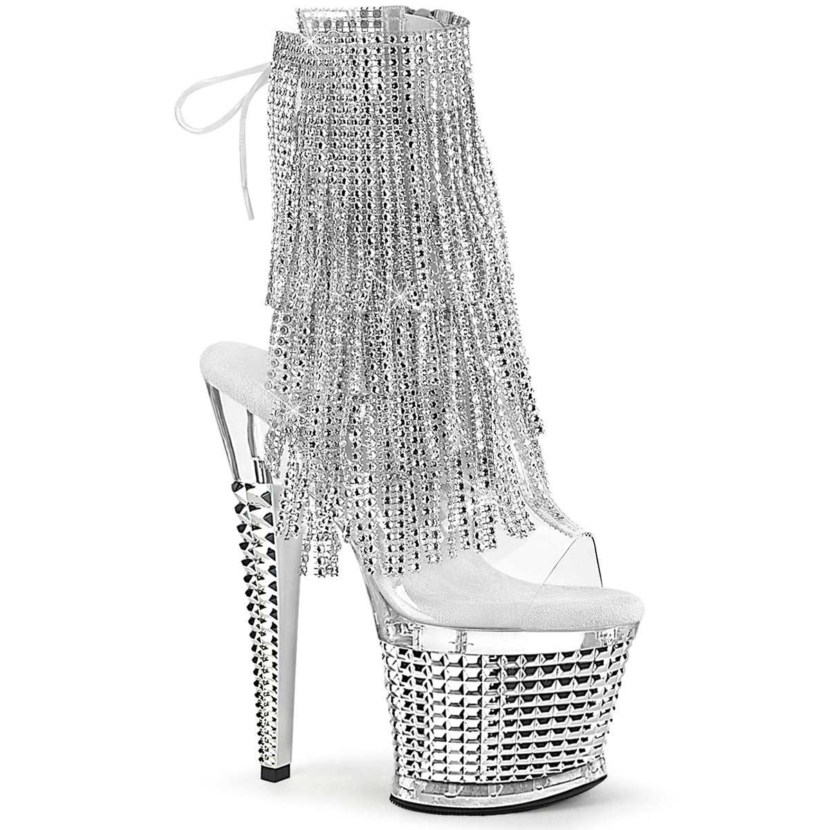 Pleaser   SPECTATOR-1017RSF Clr-Slv/Clr-Slv Chrome
