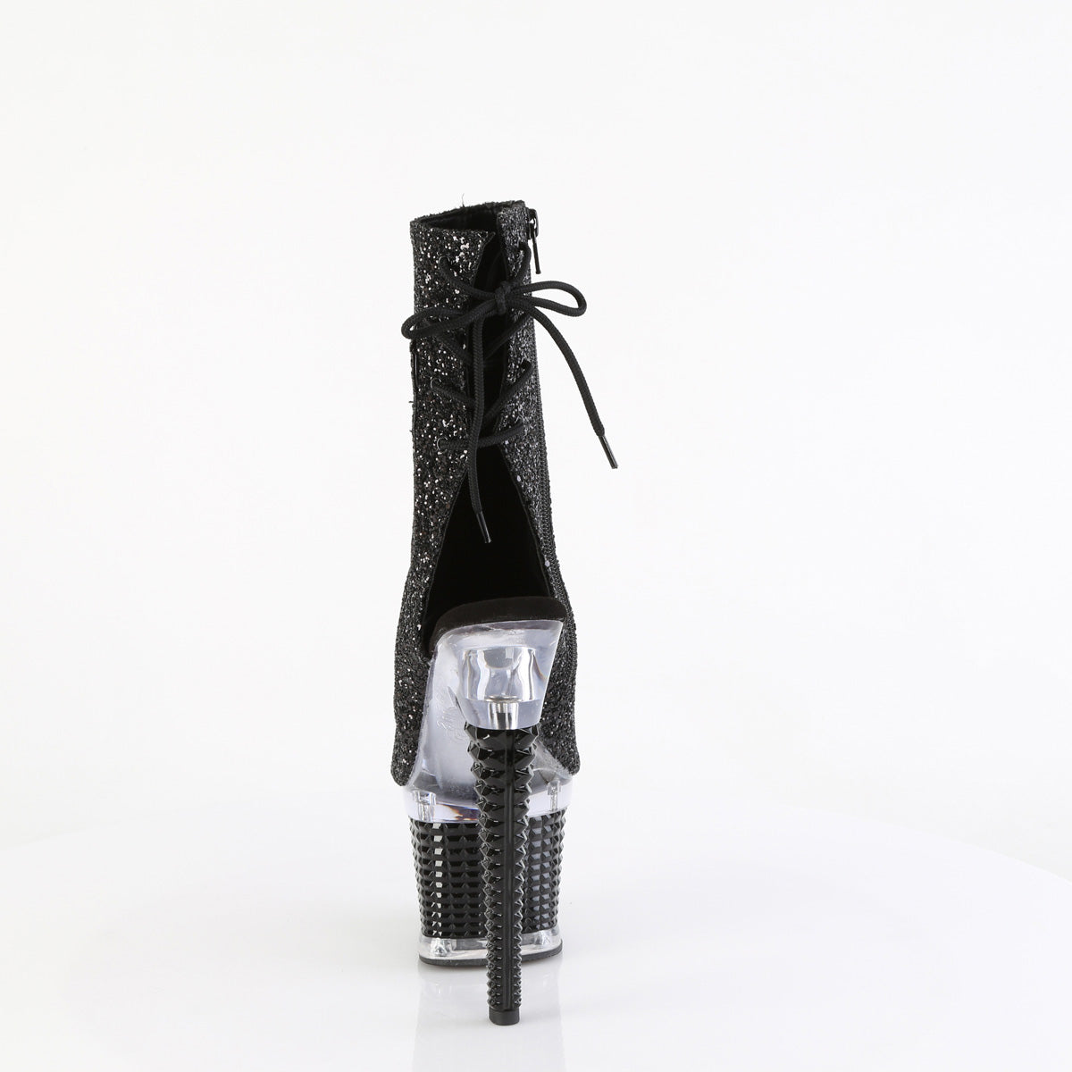 Pleaser  Ankle Boots SPECTATOR-1018G Blk Glitter/Clr-Blk