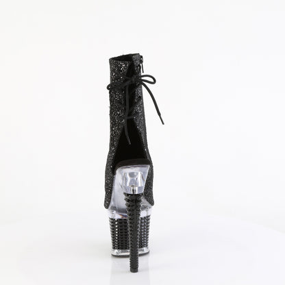 Pleaser  Ankle Boots SPECTATOR-1018G Blk Glitter/Clr-Blk