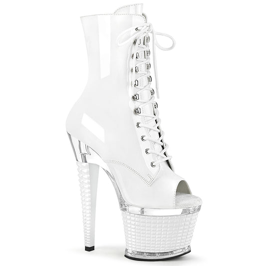 Pleaser  Ankle Boots SPECTATOR-1021 Wht Pat/Clr-Wht