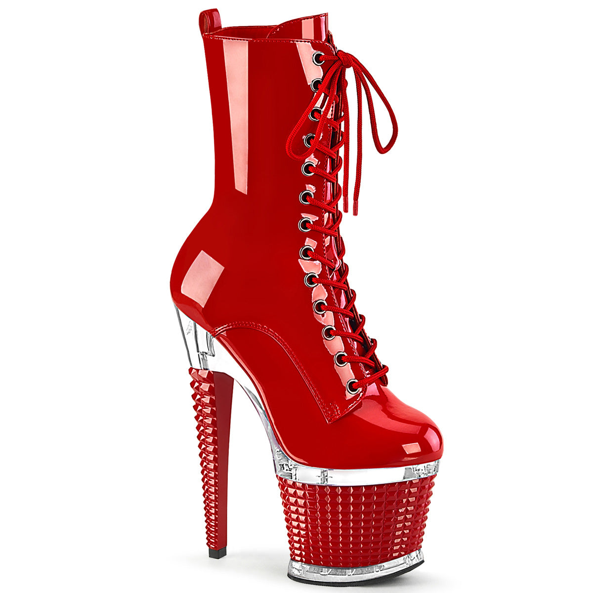 Pleaser  Ankle Boots SPECTATOR-1040 Red/Clr-Red