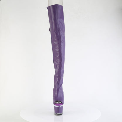Pleaser Women's Platform Shoes SPECTATOR-3030 Purple Faux Leather/Clr-Purple Matt