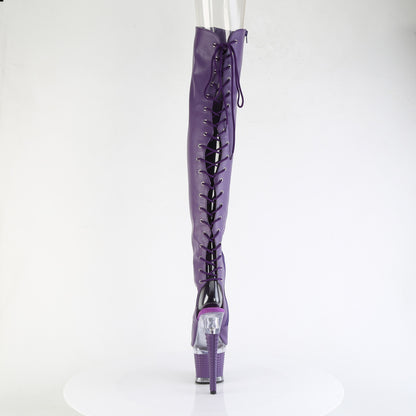 Pleaser Women's Platform Shoes SPECTATOR-3030 Purple Faux Leather/Clr-Purple Matt