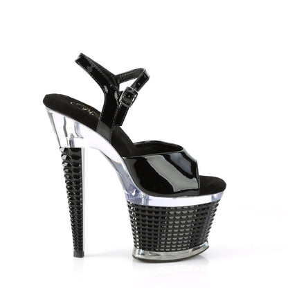 Pleaser  Sandals SPECTATOR-709 Blk Pat/Clr-Blk