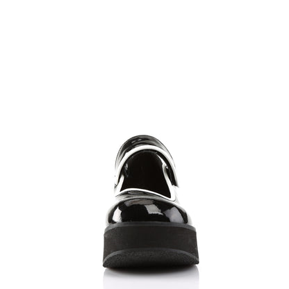 DemoniaCult Womens Pumps SPRITE-01 Blk-Wht Pat