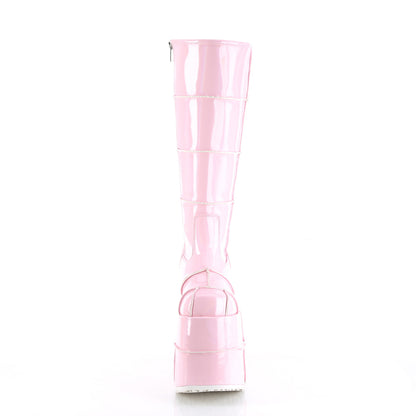DemoniaCult Mens Boots STACK-301 B. Pink Hologram