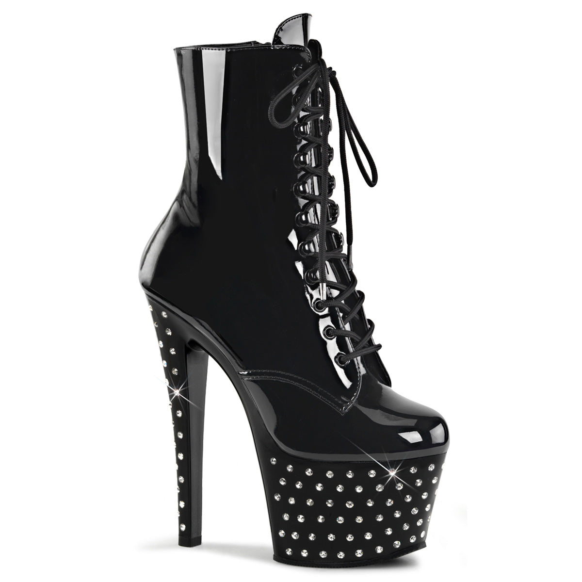 Pleaser Womens Ankle Boots STARDUST-1020-7 Blk/Blk