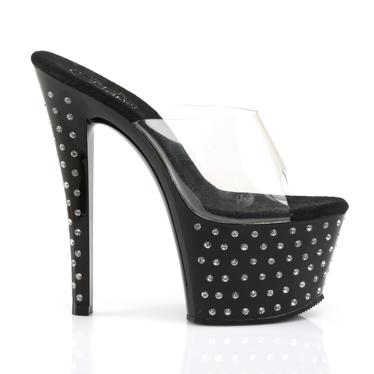 Pleaser Womens Sandals STARDUST-701 Clr/Blk
