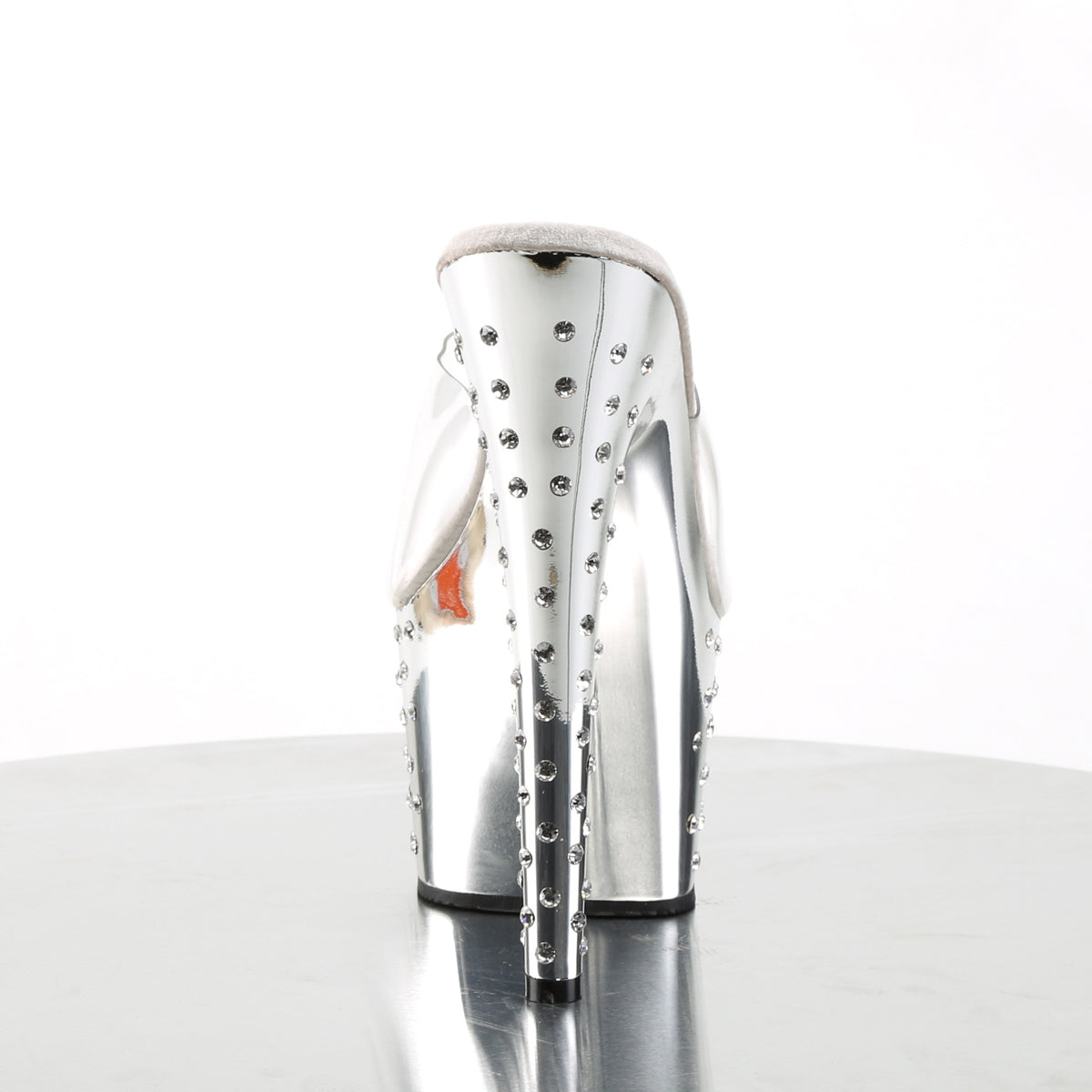 Pleaser Womens Sandals STARDUST-701 Clr/Slv Chrome