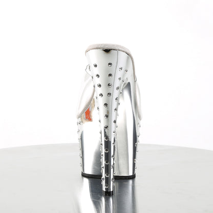 Pleaser Womens Sandals STARDUST-701 Clr/Slv Chrome