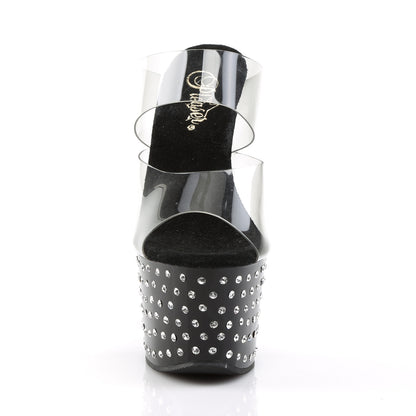 Pleaser Womens Sandals STARDUST-702 Clr/Blk