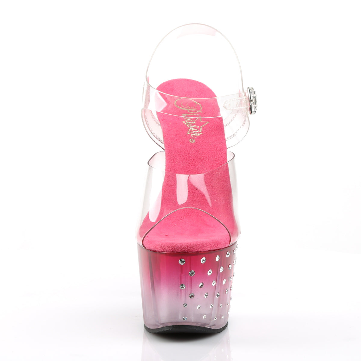 Pleaser Womens Sandals STARDUST-708T Clr/Pink-Clr