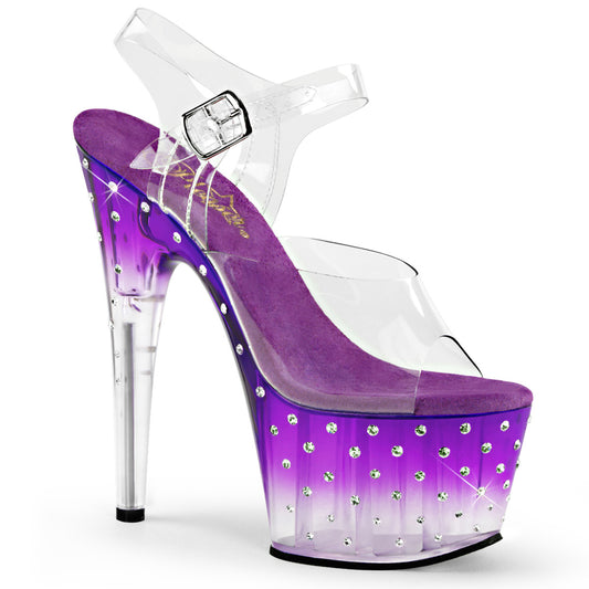 Pleaser Womens Sandals STARDUST-708T Clr/Purple-Clr