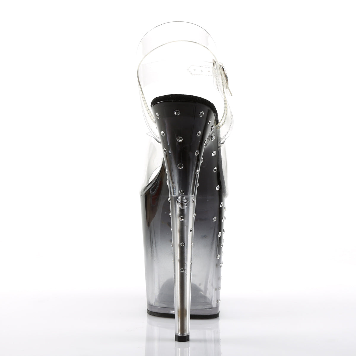 Pleaser Womens Sandals STARDUST-808T Clr/Blk-Clr