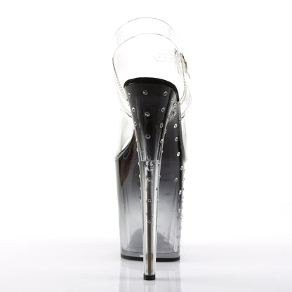 Pleaser Womens Sandals STARDUST-808T Clr/Blk-Clr