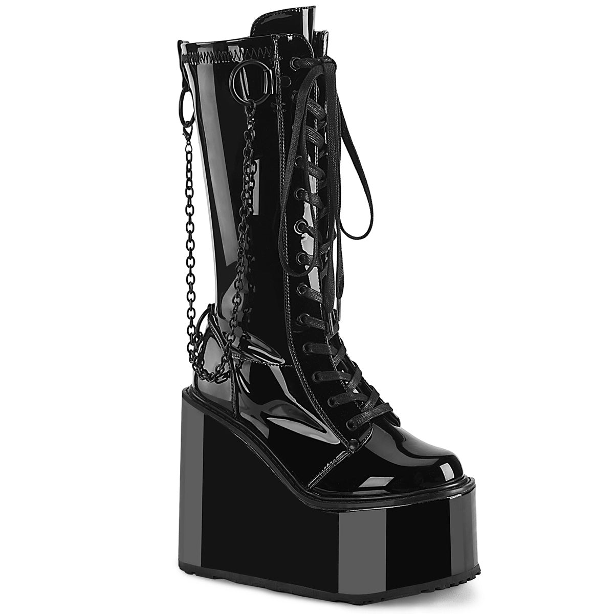 DemoniaCult  Boots SWING-150 Blk Stretch Pat