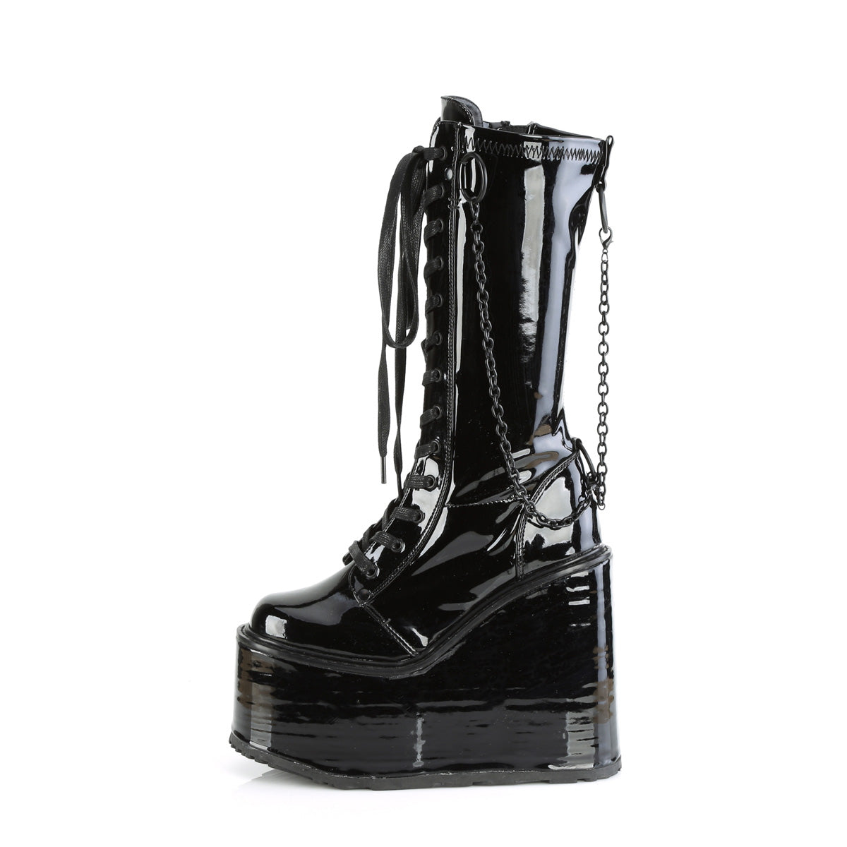 DemoniaCult  Boots SWING-150 Blk Stretch Pat