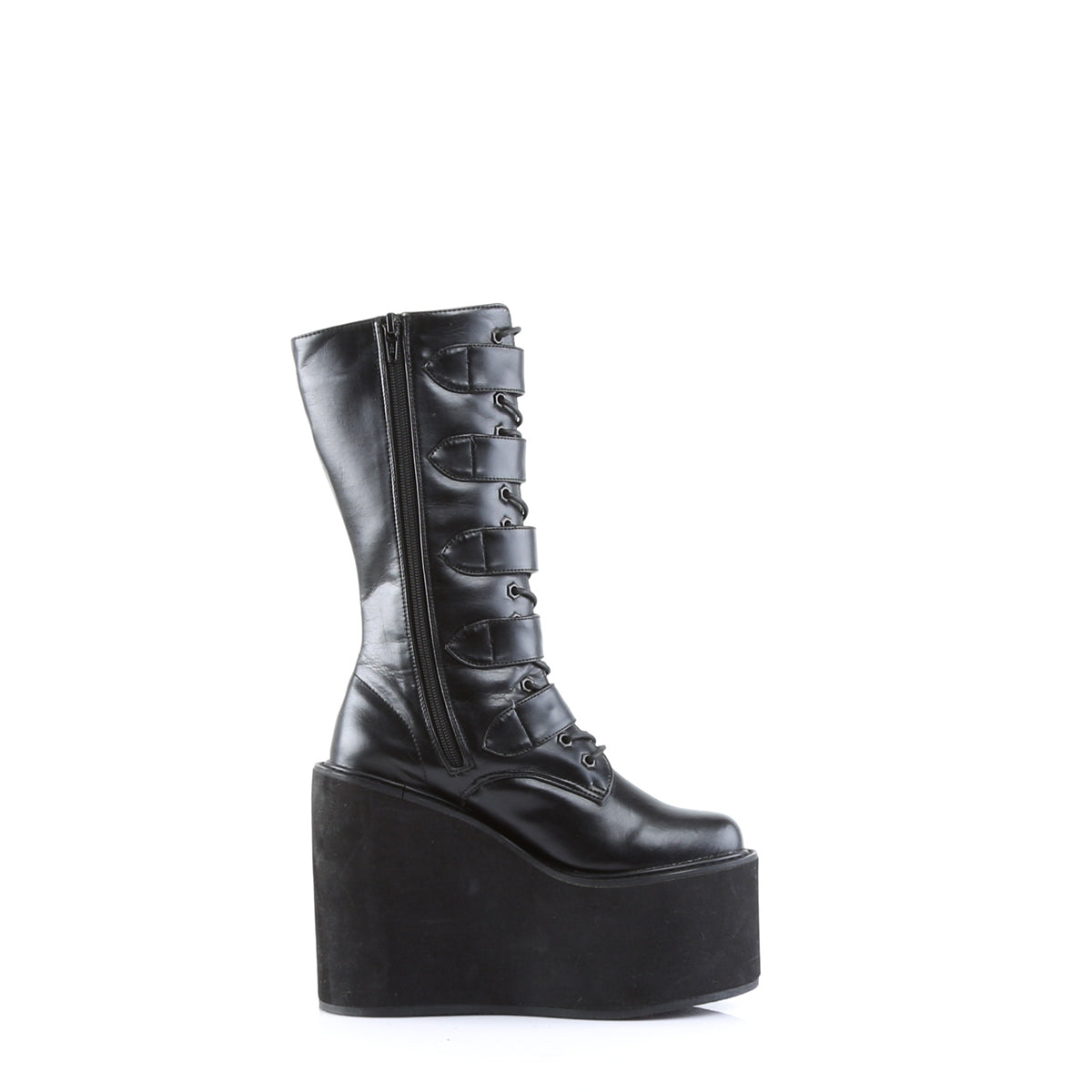 DemoniaCult Womens Boots SWING-220 Blk Vegan Leather