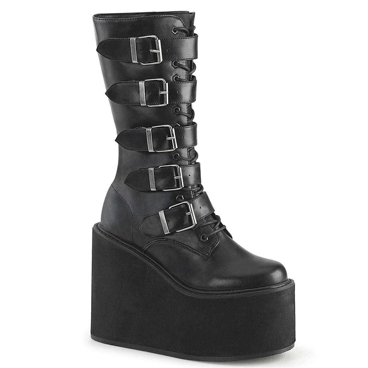 DemoniaCult Womens Boots SWING-220 Blk Vegan Leather