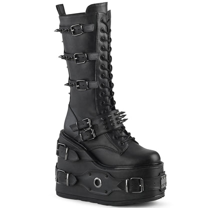 DemoniaCult Womens Boots SWING-327 Blk Vegan Leather