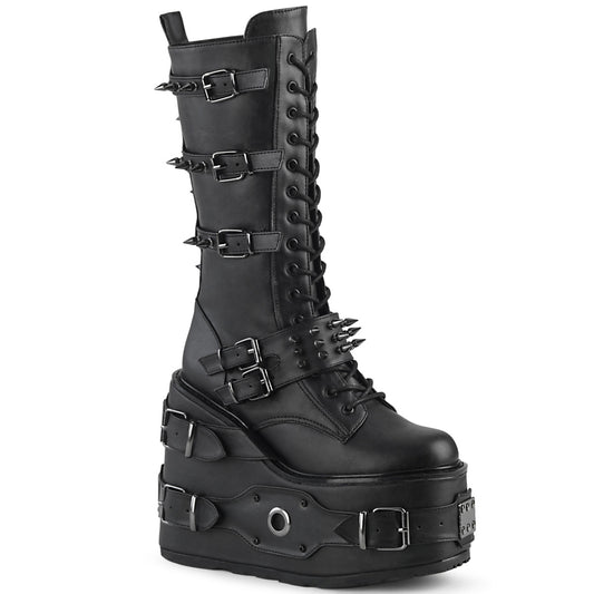 DemoniaCult Womens Boots SWING-327 Blk Vegan Leather