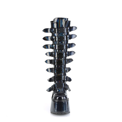 DemoniaCult  Boots SWING-815 Blk Holographic Pat