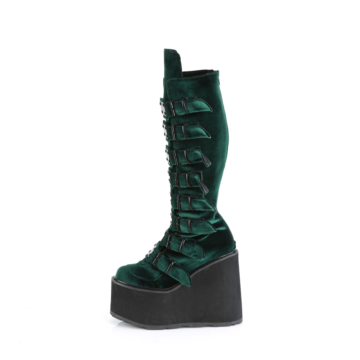 DemoniaCult  Boots SWING-815 Emerald Velvet